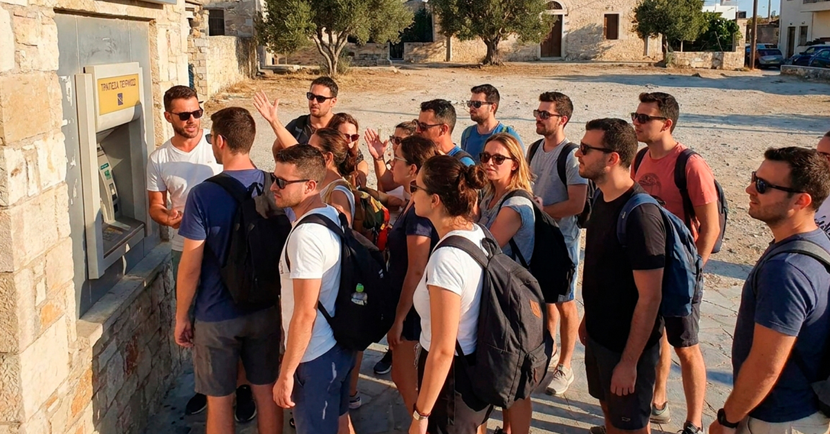 Ενδεικτική μηχανή πάγου σε εξωτερικό χώρο